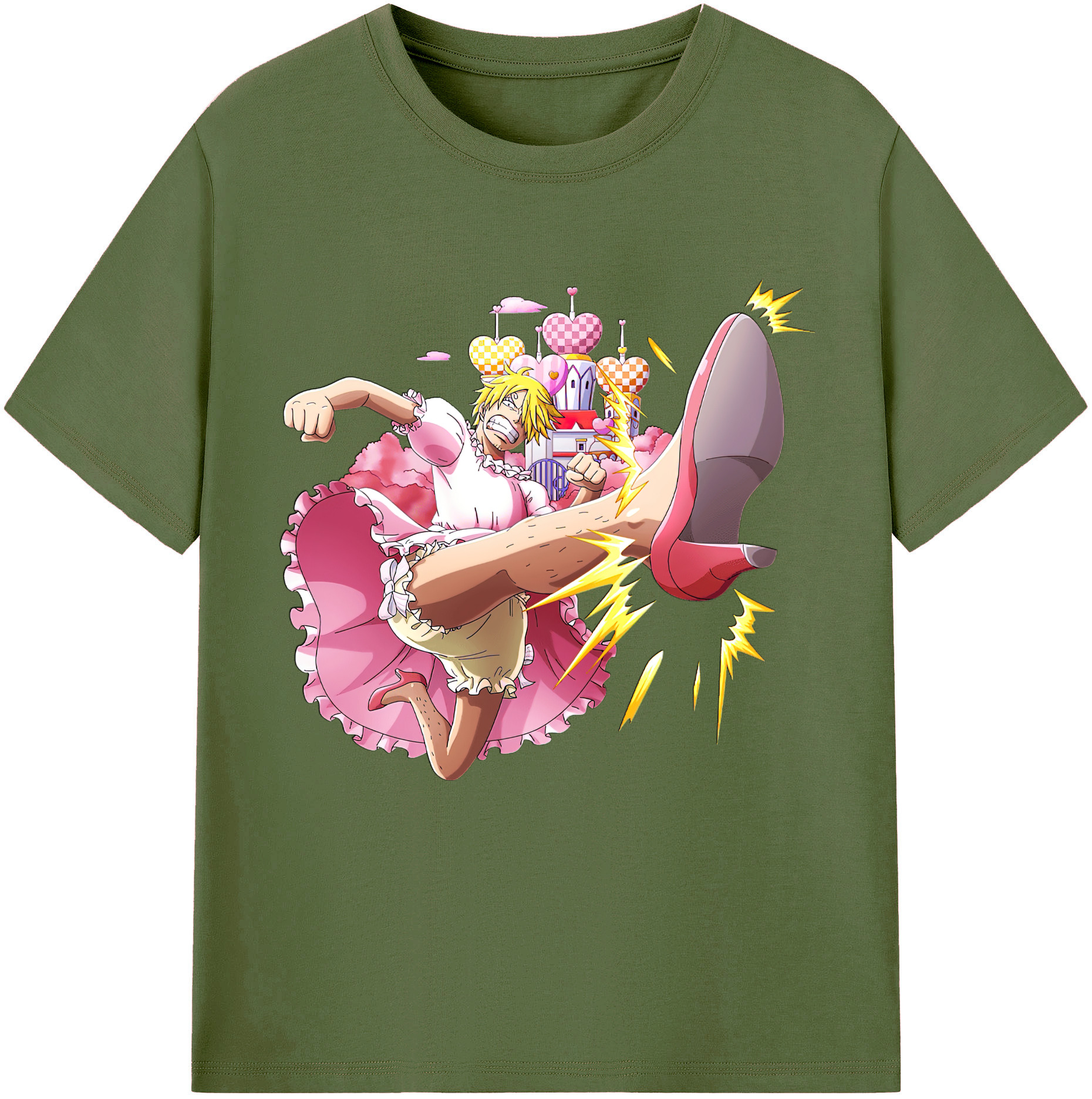 ワンピース サンジ ONE PIECE Sanji 綿100％半袖Tシャツ（フロントプリント）